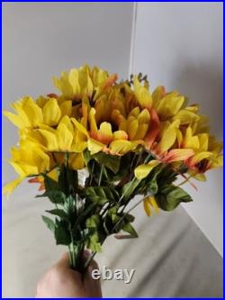 Bouquet Artificial Flowers Autumn Fall Floral Sunflower Orange Maple Leaves