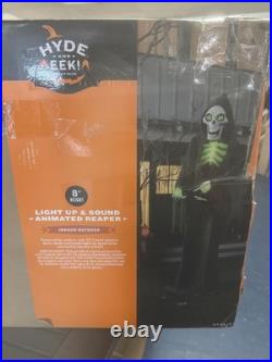 Box Damage- Hyde and Eek! 8′ Light Up Sound Reaper Animatronic Halloween Decor