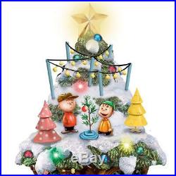 Bradford Exchange A Peanuts Christmas Tabletop Christmas Tree with Lights Sound
