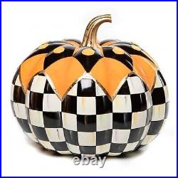 Brand New Mackenzie Childs Boo Courtly Check Pumpkin