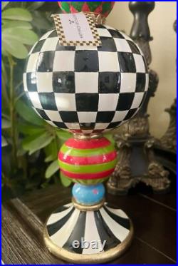 Brand New Mackenzie Childs Christmas Granny Kitsh Bottle Brush Pedestal Tree 28
