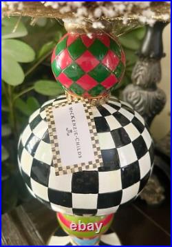 Brand New Mackenzie Childs Christmas Granny Kitsh Bottle Brush Pedestal Tree 28