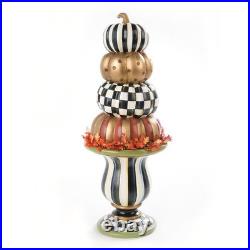 Brand New Mackenzie Childs Tabletop Stacking Pumpkins