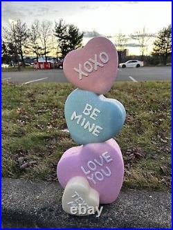 Brand New Valentine’s Day Pastel Candy Conversation Heart Statue Greeter