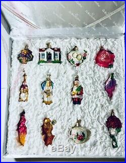 Bridal Tree 12 Glass Ornaments Premium Boxed Wedding Set, Old World Christmas