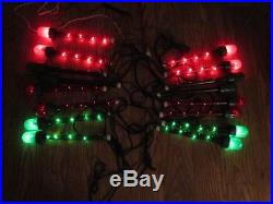 Bright Tidings Santa Landing Zone Christmas Yard Lights Red Green Multi Function