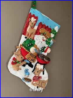 Bucilla Christmas Stocking Finished