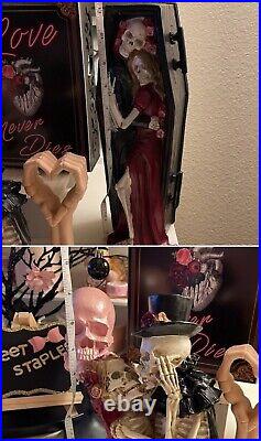 Bundle of 7 Halloween Ashland Skeleton Couple Resin Figurine Prop Decor