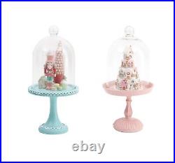 Bundle of NUTCRACKER & GINGERBREAD HOUSE in CLOCHE DOME Pastel Pink