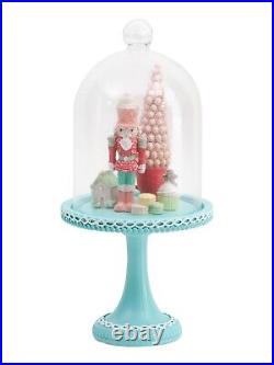 Bundle of NUTCRACKER & GINGERBREAD HOUSE in CLOCHE DOME Pastel Pink