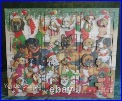 Byers' Choice Heirloom Wooden Advent Calendar Dog Breeds AC22 NIB