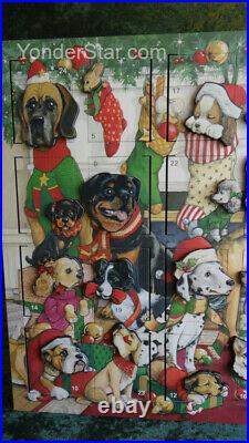 Byers' Choice Heirloom Wooden Advent Calendar Dog Breeds AC22 NIB