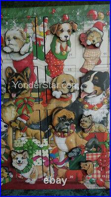 Byers’ Choice Heirloom Wooden Advent Calendar Dog Breeds AC22 NIB