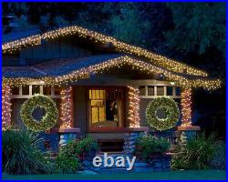 CGC 80cm Extra Large Pre lit LED Green Christmas Wreath Indoor or Outdoor