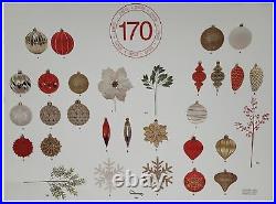 CG Hunter Holiday Christmas Tree Decorating Kit 170piece Red/Gold