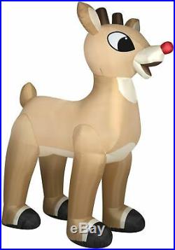 CHRISTMAS 10 Ft RUDOLPH RED NOSE REINDEER Airblown Lighted Yard Inflatable