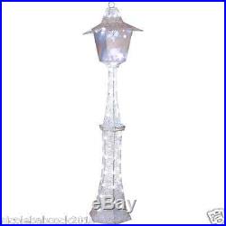 CHRISTMAS 6 ft. Prismagic Crystal Clear LED Lights Lamp Post GEMMY YARD DECOR