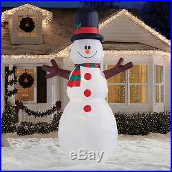 CHRISTMAS Airblown INFLATABLE 12' Giant Santa Claus and 12' Snowman by Gemmy