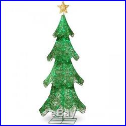 CHRISTMAS DECORATIONS HOME DECOR Holiday Accents Green Tree 5′ LED Lights