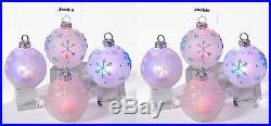 CHRISTMAS DECORATIONS WHITE LED ORNAMENT PLACE CARD HOLDER SET / 8 PLACECARD