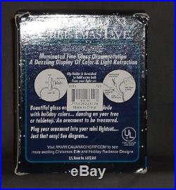 CHRISTMAS EVE HOLIDAY RADIANCE ILLUMINATED FINE GLASS ORNAMENT 3 WISE MEN With BOX