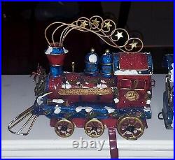 CHRISTMAS EXPRESS ENGINE & CABOOSE Metal Hand Painted Stocking HoldersNO FLAWS