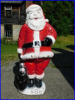 CHRISTMAS IN JULY! Life Size OVERSIZED 61 TALL Santa Claus Blow Mold Yard Ware