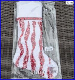 CHRISTMAS Kim Seybert Peppermint Swirl Stocking $199 NWT BEAUTIFUL
