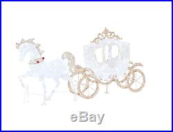 CHRISTMAS LIGHTED HORSE CARRIAGE Pre Lit LED Indoor Outdoor Xmas Holiday Decor