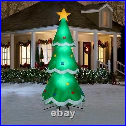 CHRISTMAS SANTA 10 FT ANIMATED ROTATING TREE Airblown Inflatable yard decoration