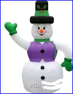 Christmas Santa Purple Giant 20 Ft Snowman Inflatable Airblown Yard Decoration