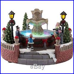 CHRISTMAS VILLAGE 5 Battery Operated Holiday Fountain Indoor Xmas Decoration
