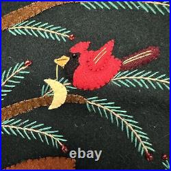 CHRISTMAS XL PIllow SHAM NEW WORLD ARTS Snow Family HANDMADE DETAILED Wool