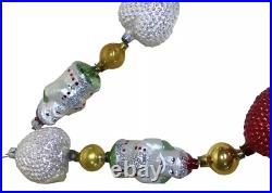 CHRISTOPHER RADKO Santa Hearts Christmas Garland 1993 Retired Hand Painted Glass