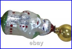 CHRISTOPHER RADKO Santa Hearts Christmas Garland 1993 Retired Hand Painted Glass