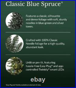 CLASSIC BLUE SPRUCE reNEW 6.5' TREE with LED COLOR+CLEAR LIGHTS