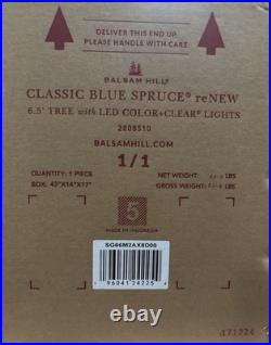 CLASSIC BLUE SPRUCE reNEW 6.5' TREE with LED COLOR+CLEAR LIGHTS