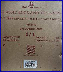 CLASSIC BLUE SPRUCE reNEW 7.5' TREE with LED COLOR+CLEAR LIGHTS
