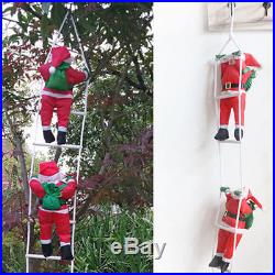 CLIMBING SANTA WITH ROPE LADDER! 1 M (3ft) INDOOR/ OUTDOOR CHRISTMAS DECORATION