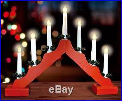 Candle Bridge Light 7 Bulb Window Christmas Decoration Arch Bridge Light