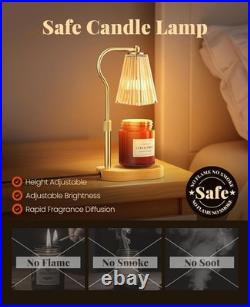 Candle Warmer Lamp, Wax Melt with 2 Bulbs for Scented Jar Amber