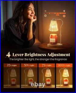 Candle Warmer Lamp, Wax Melt with 2 Bulbs for Scented Jar Amber