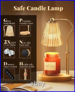 Candle Warmer Lamp, Wax Melt with 2 Bulbs for Scented Jar Amber