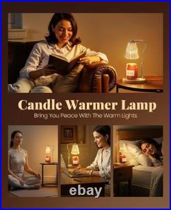 Candle Warmer Lamp, Wax Melt with 2 Bulbs for Scented Jar Amber