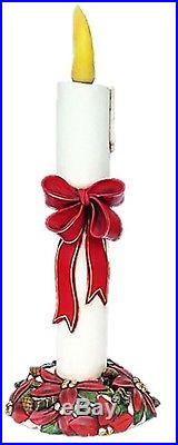 Candle with Ribbon Christmas Decor LM Treasures