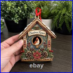 Cardinal Tree Hanging Personalized Christmas Ornament 3.5 inch Christmas Decor Cardinal Tree Hanging Personalized Christmas Ornament 3.5 inch Christmas Decor