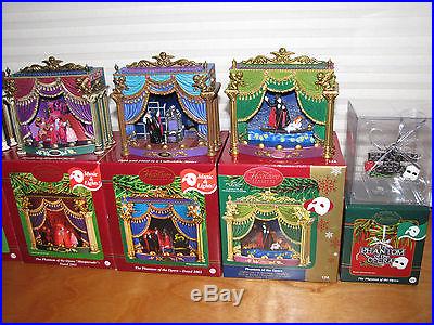 Carlton Cards Phantom of the Opera Ornament Heirloom- MIB Set! 1999-2003+BONUS