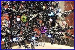 Cascading Snowing Christmas Tree 1.7 M Black Umbrella Base Xmas Tree LED Light