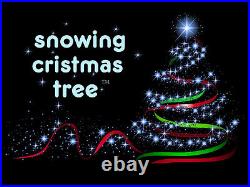 Cascading Snowing Christmas Tree 1.7 M Black Umbrella Base Xmas Tree LED Light