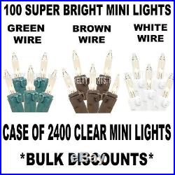 Case 2400 Outdoor Mini Light String Lights 24 Sets of 100 Clear Mini Lights